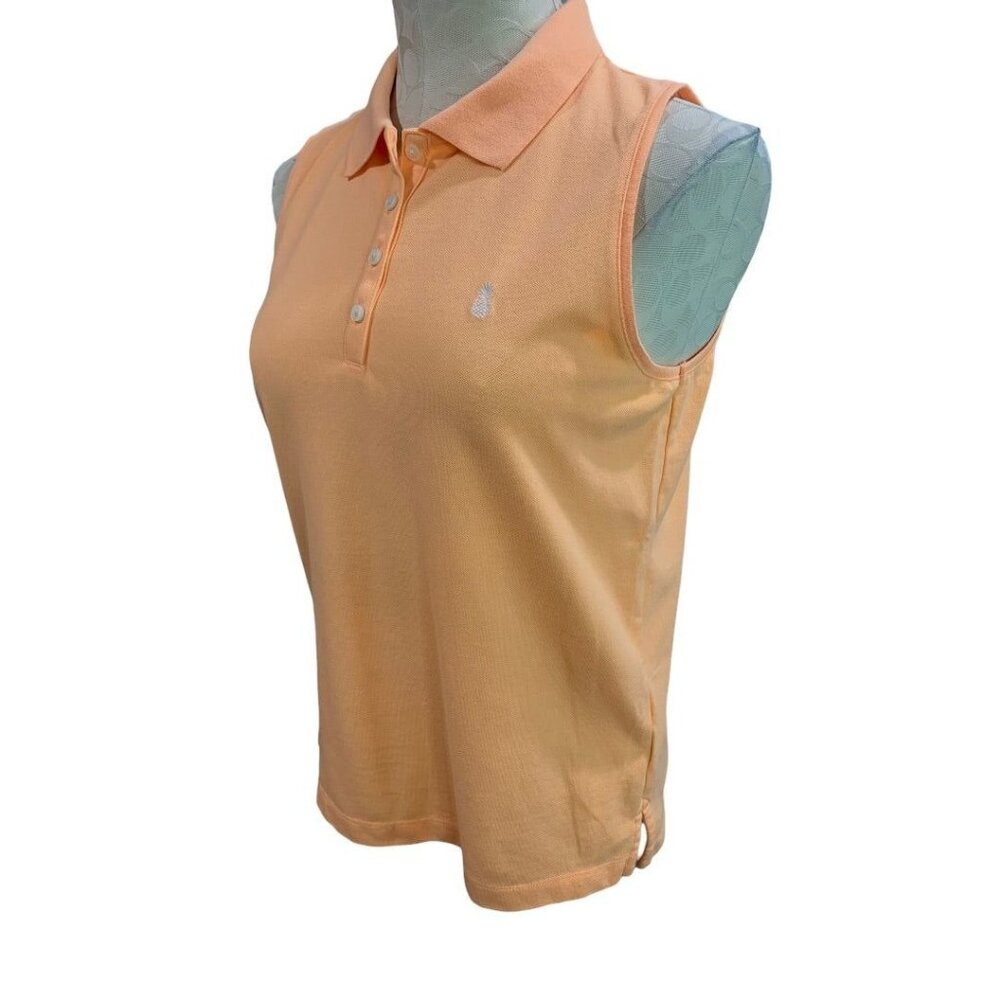 Small J.Crew Peach Color Sleeveless Women's Collared Golf Polo Shirt